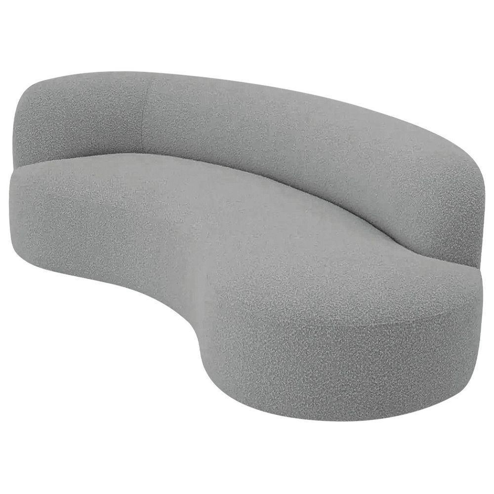 Divã Recamier Orgânico Tokyo 200cm Lado Direito Bouclé - Amarena Móveis Cor Cinza - 8