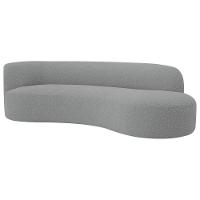 Divã Recamier Orgânico Tokyo 200cm Lado Direito Bouclé - Amarena Móveis Cor Cinza - 1