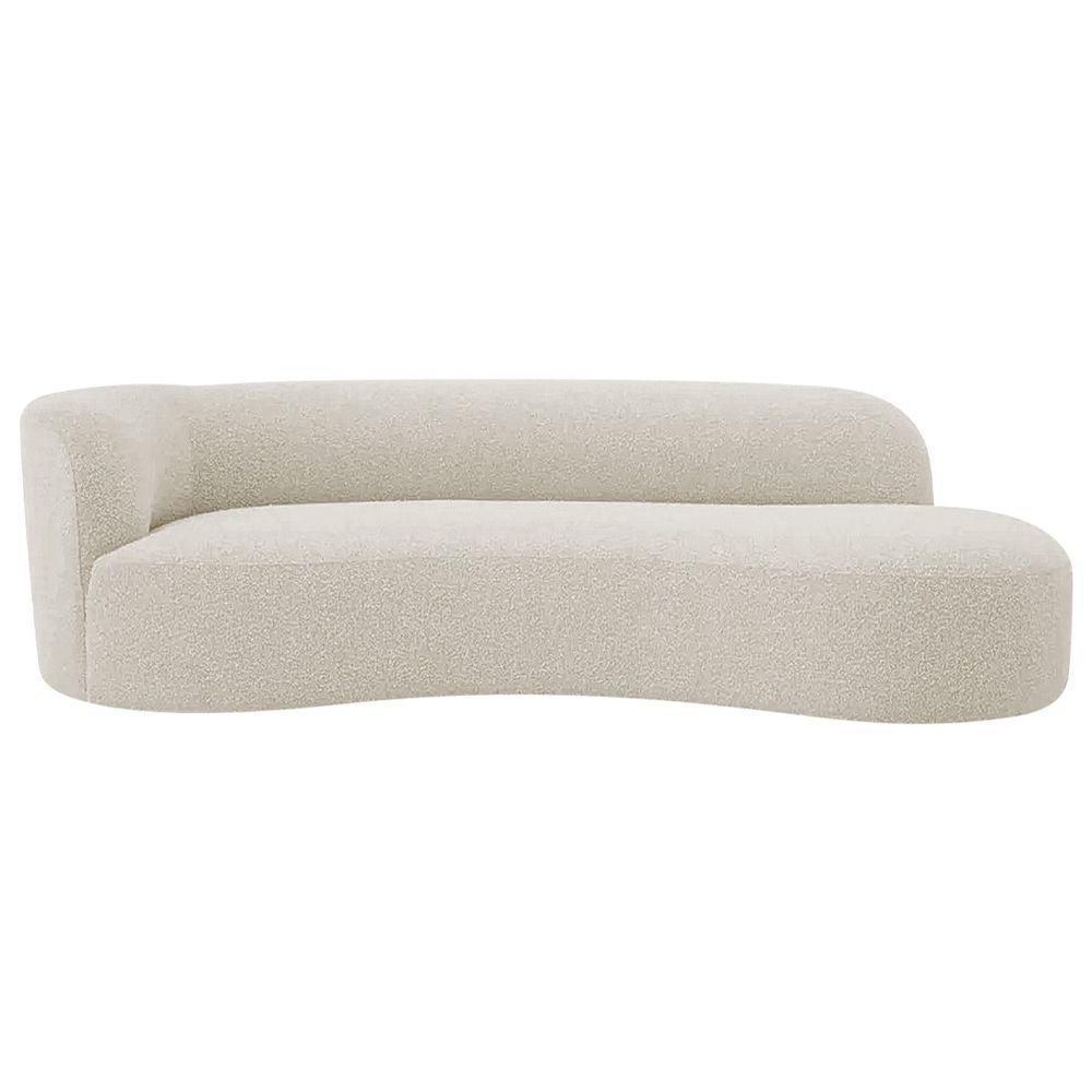 Divã Recamier Orgânico Tokyo 200cm Lado Direito Bouclé - Amarena Móveis Cor Bege - 4