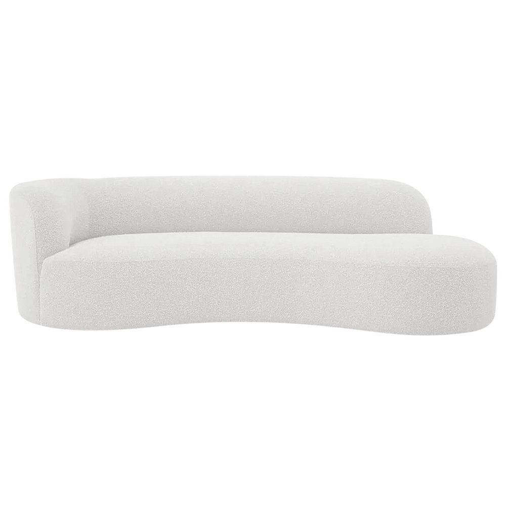 Divã Recamier Orgânico Tokyo 200cm Lado Direito Bouclé - Amarena Móveis Cor Branco - 4