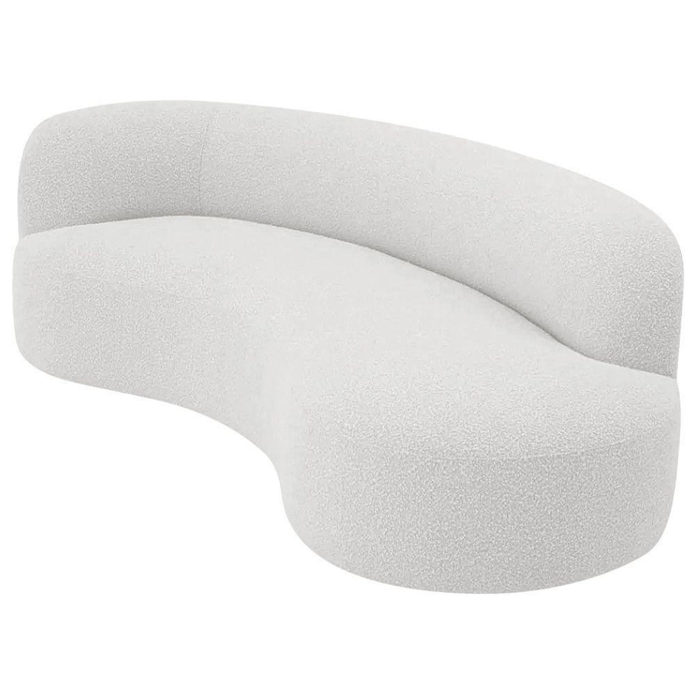 Divã Recamier Orgânico Tokyo 200cm Lado Direito Bouclé - Amarena Móveis Cor Branco - 9