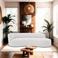 Divã Recamier Orgânico Tokyo 200cm Lado Direito Bouclé - Amarena Móveis Cor Branco - 8