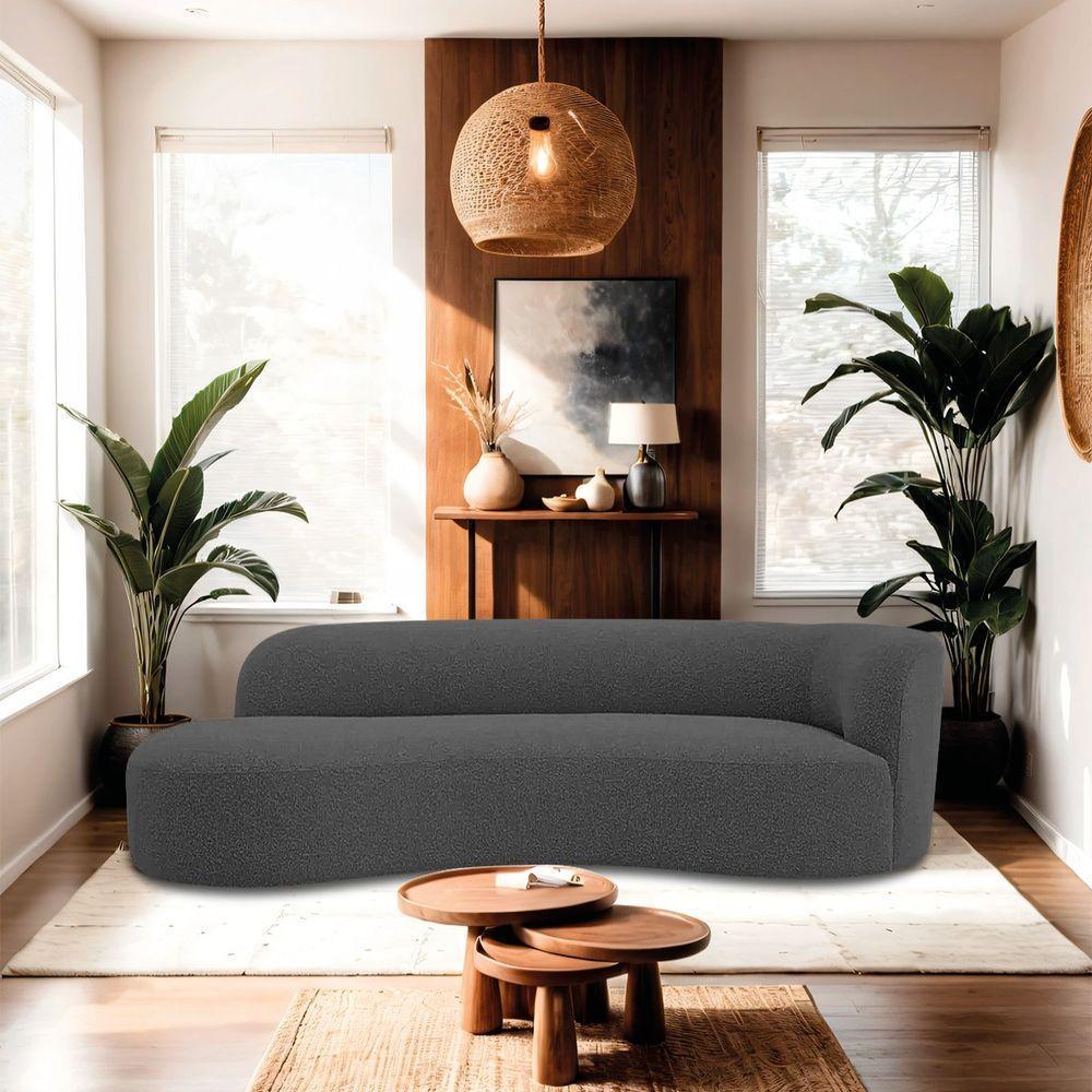 Divã Recamier Orgânico Tokyo 180cm Lado Esquerdo Linho Cor Cinza Escuro - 8