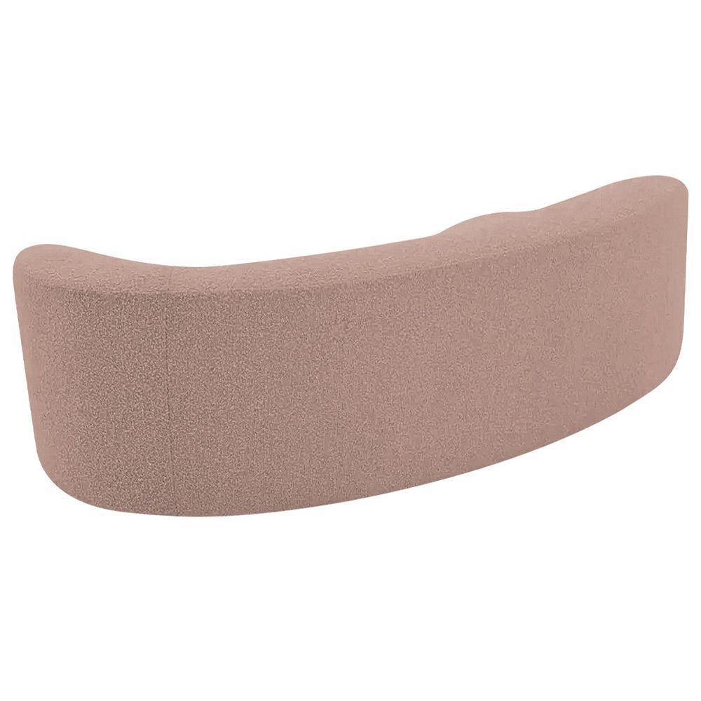 Divã Recamier Orgânico Tokyo 180cm Lado Esquerdo Linho Cor Rosê - 3