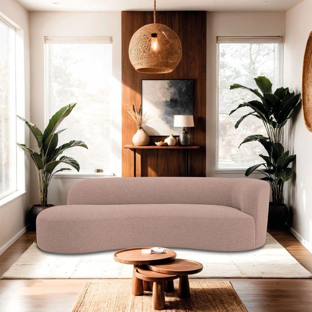 Divã Recamier Orgânico Tokyo 180cm Lado Esquerdo Linho Cor Rosê - 5