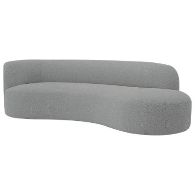 Divã Recamier Orgânico Tokyo 180cm Lado Direito Bouclé - Amarena Móveis Cor Cinza
