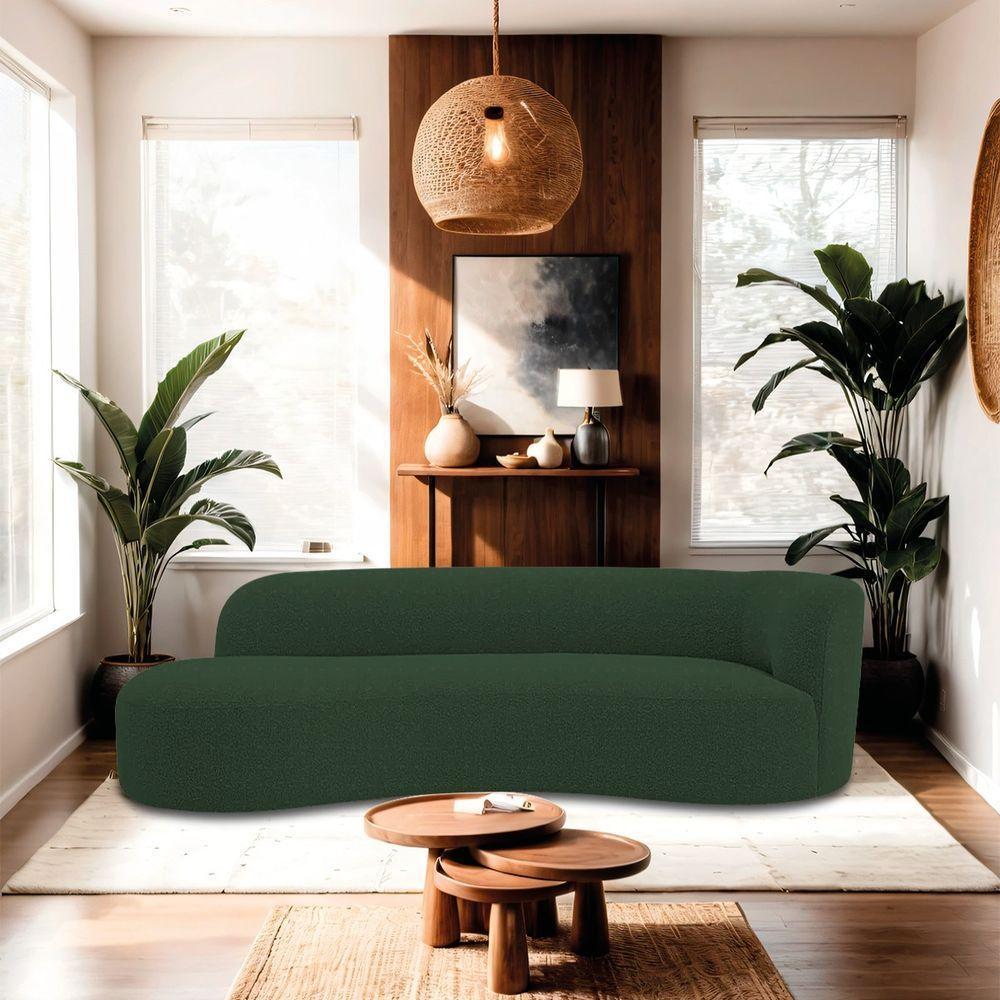 Divã Recamier Orgânico Tokyo 160cm Lado Esquerdo Linho - Amarena Móveis Cor Verde - 2