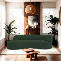 Divã Recamier Orgânico Tokyo 180cm Lado Esquerdo Linho Cor Verde - 8