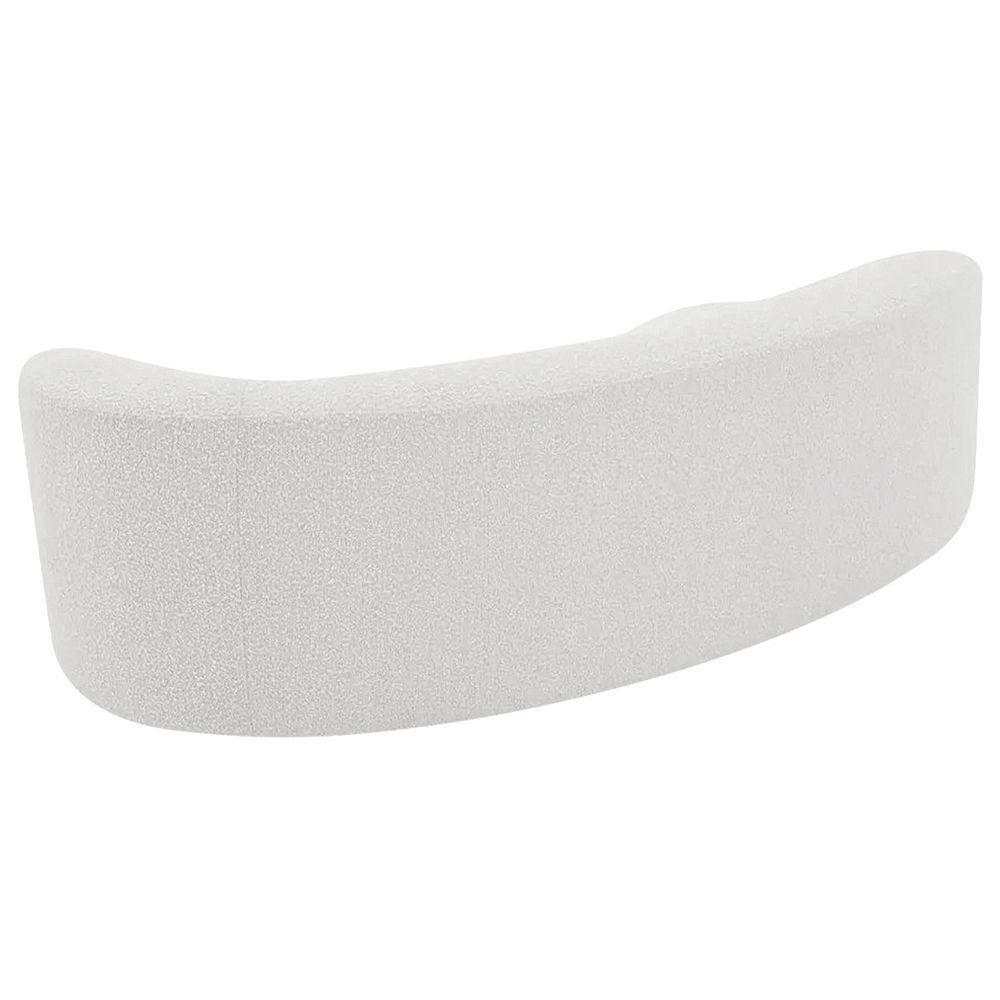 Divã Recamier Orgânico Tokyo 180cm Lado Esquerdo Bouclé - Amarena Móveis Cor Branco - 3