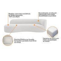 Divã Recamier Orgânico Tokyo 180cm Lado Esquerdo Bouclé - Amarena Móveis Cor Branco - 9
