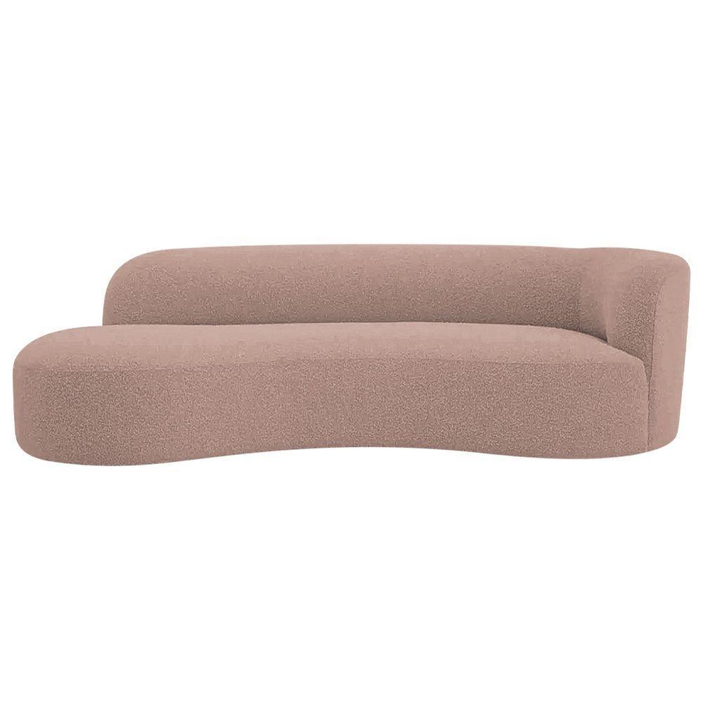 Divã Recamier Orgânico Tokyo 160cm Lado Esquerdo Linho - Amarena Móveis Cor Rosê - 4