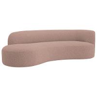 Divã Recamier Orgânico Tokyo 160cm Lado Esquerdo Linho - Amarena Móveis Cor Rosê - 1