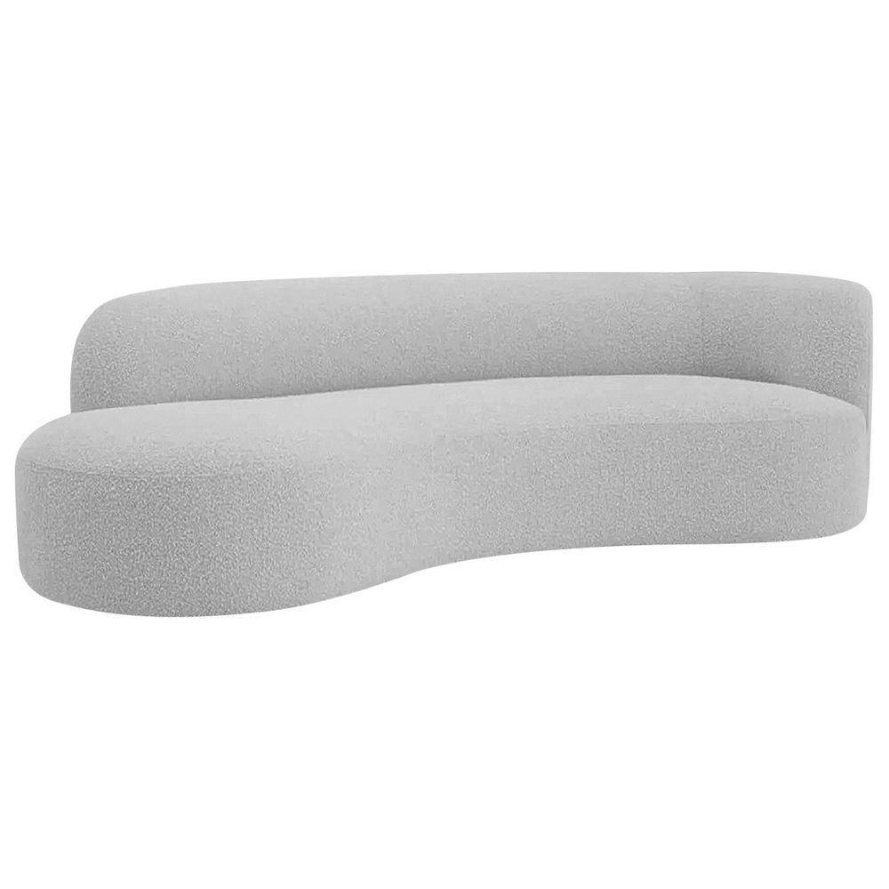 Divã Recamier Orgânico Tokyo 160cm Lado Esquerdo Linho - Amarena Móveis Cor Cinza Claro - 1