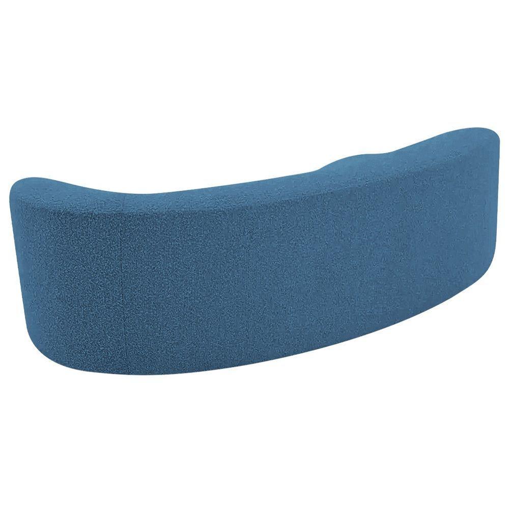 Divã Recamier Orgânico Tokyo 160cm Lado Esquerdo Linho - Amarena Móveis Cor Azul Royal - 4