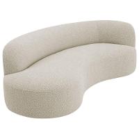 Divã Recamier Orgânico Tokyo 160cm Lado Esquerdo Bouclé - Amarena Móveis Cor Bege - 8