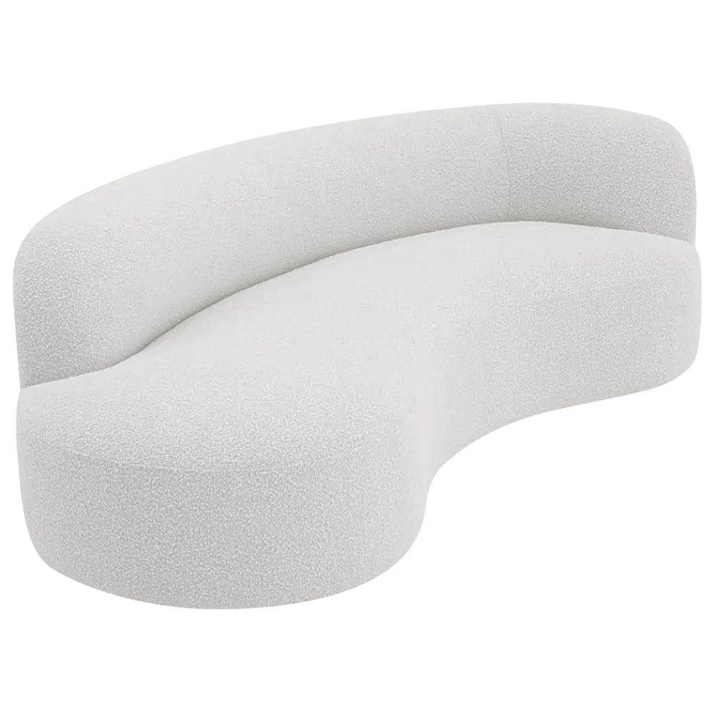 Divã Recamier Orgânico Tokyo 160cm Lado Esquerdo Bouclé - Amarena Móveis Cor Branco - 9