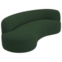 Divã Recamier Orgânico Tokyo 200cm Lado Esquerdo Linho - Amarena Móveis Cor Verde - 1