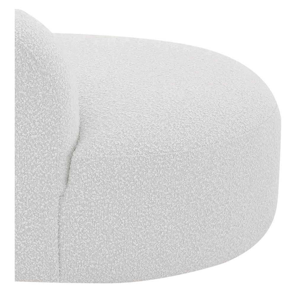 Divã Recamier Orgânico Tokyo 200cm Lado Esquerdo Bouclé - Amarena Móveis Cor Branco - 2
