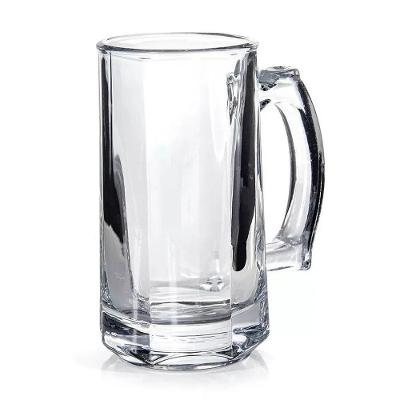 Jogo 6 Caneca De Chopp Zero Grau Vidro Transparente Casual Resistente Bar 380ml Class Home