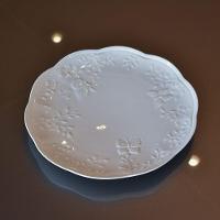 Prato Raso Porcelana New Bone Butterfly 26,5cm Branco Lyor