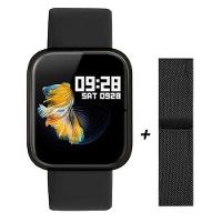 Relógio Smartwatch P70 Monitor Cardíaco Pressão Arterial Sono Passos Android Ios - Preto - 1