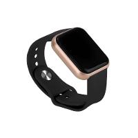 Smartwatch Digital D20/y68 Dourado Pulseira Preta Monitor De Passos E Frequência Cardíaca - 5