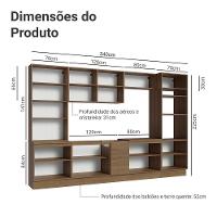 Armário De Cozinha Completa 340cm Rustic Stella Madesa 01 Rustic - 3