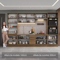 Armário De Cozinha Completa 340cm Rustic Stella Madesa 01 Rustic