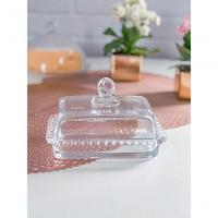 Manteigueira Cristal G 17 Cm X 10,5 Cm X 10 Cm Pearl Bolinha Wolff Transparente - 5