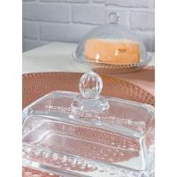 Manteigueira Cristal G 17 Cm X 10,5 Cm X 10 Cm Pearl Bolinha Wolff Transparente - 6