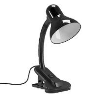 Luminária De Mesa Com Presilha Articulada Preta Entrada E27 Bivolt Para Escritório - 1