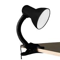 Luminária De Mesa Com Presilha Articulada Preta Entrada E27 Bivolt Para Escritório - 3