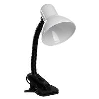 Luminária De Mesa Com Presilha Articulada Branca Entrada E27 Bivolt Para Escritório - 1