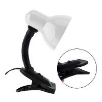 Luminária De Mesa Com Presilha Articulada Branca Entrada E27 Bivolt Para Escritório - 4