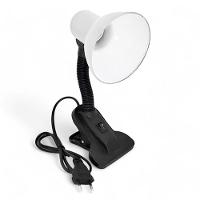 Luminária Articulada Branca Com Garra Presilha Bivolt E27 Para Escritório E Estudo - 1