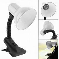 Luminária Articulada Branca Com Garra Presilha Bivolt E27 Para Escritório E Estudo - 2