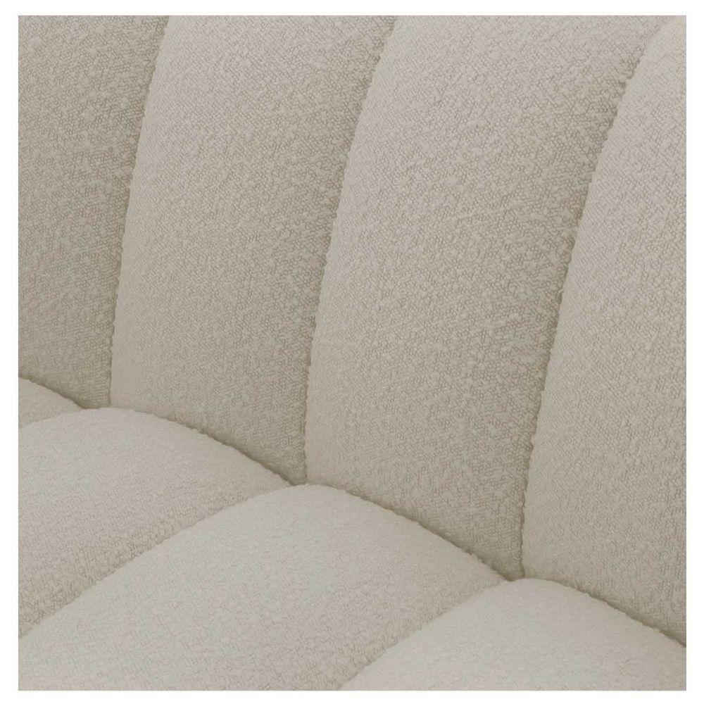 Sofá 2 Lugares Luxo Recepção Escritorio Sala Elegance 150cm Linho Cor Bege - 4