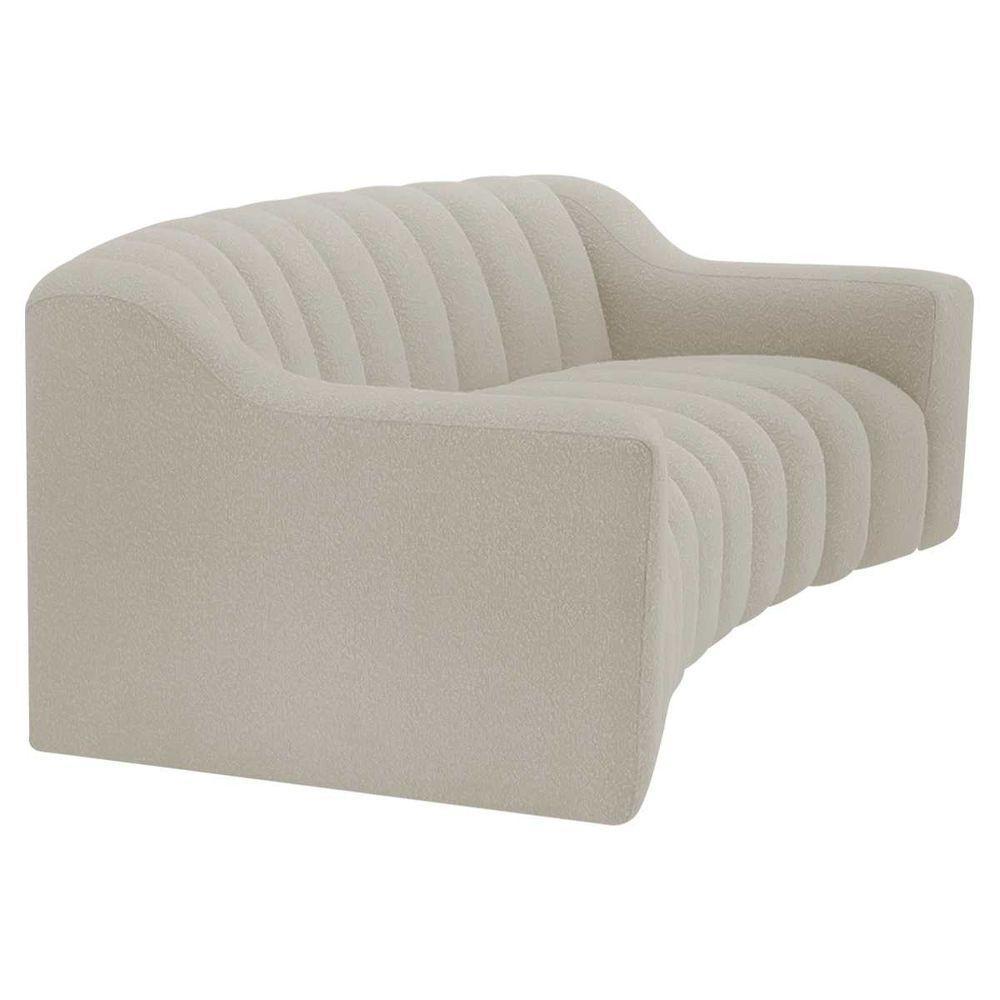 Sofá 2 Lugares Luxo Recepção Escritorio Sala Elegance 150cm Linho Cor Bege - 9