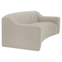 Sofá 2 Lugares Luxo Recepção Escritorio Sala Elegance 150cm Linho Cor Bege - 9