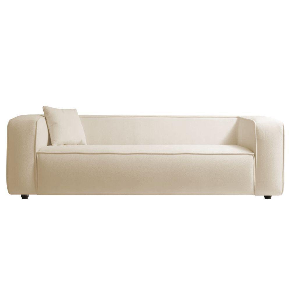 Kit Sofá 2 Lugares 160cm E Poltrona Cecília Bouclé Adj Decor Bege - 4