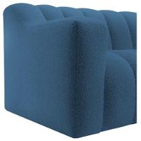 Kit 1 Sofá 180cm 2 Poltrona Luxo Recepção Sala Elegance Linho Cor Azul Royal - 2