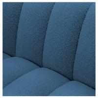 Kit 1 Sofá 180cm 2 Poltrona Luxo Recepção Sala Elegance Linho Cor Azul Royal - 8