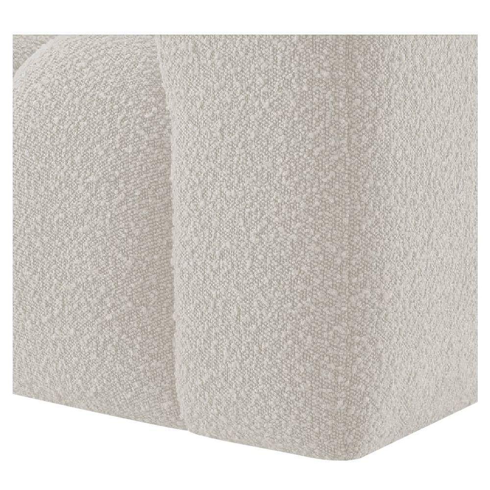 Kit 1 Sofá 150cm 2 Poltrona Luxo Recepção Sala Elegance Bouclé Cor Branco - 6