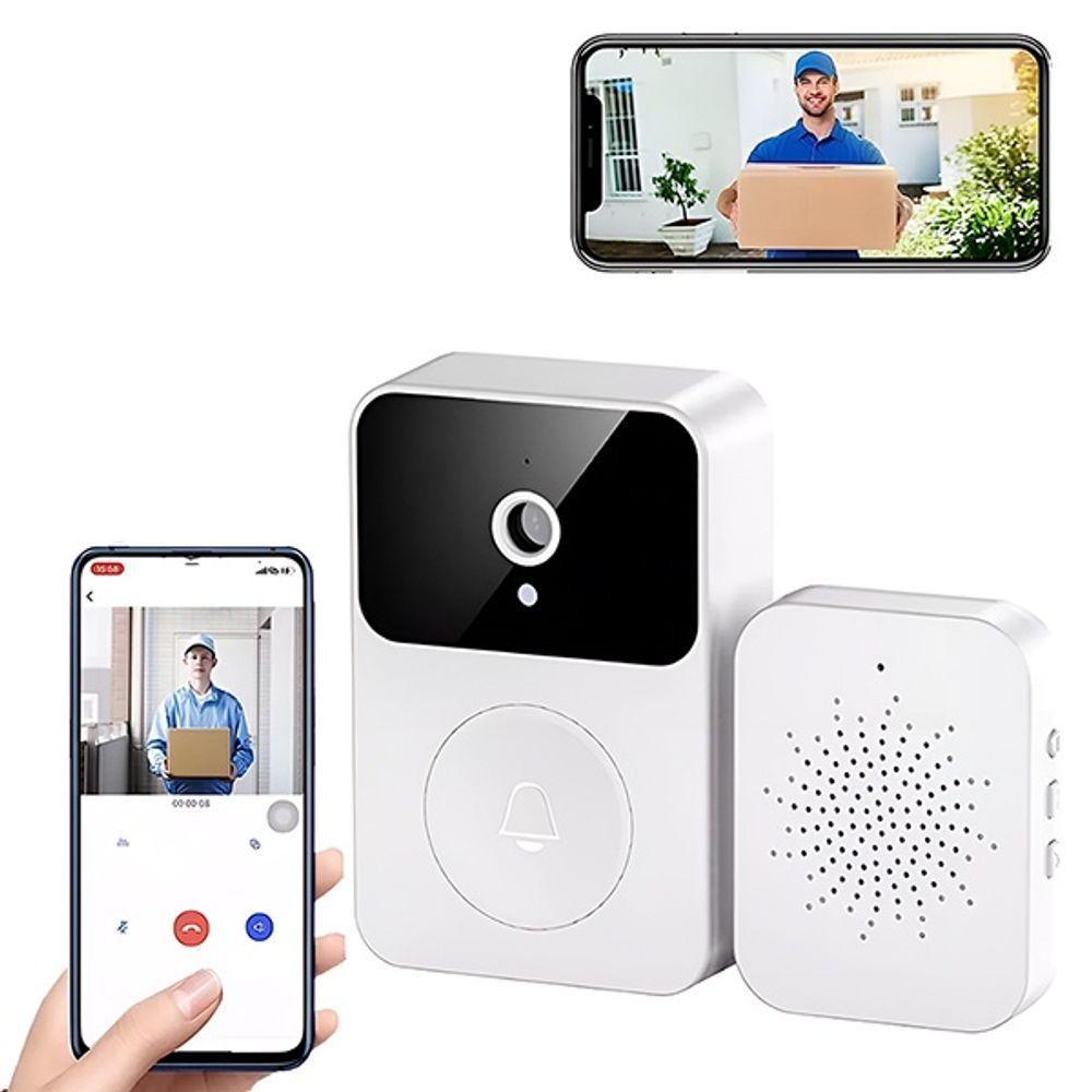 Campainha Inteligente Sem Fio Com Câmera De Vídeo Visão Noturna E Interfone Wi-fi - 2