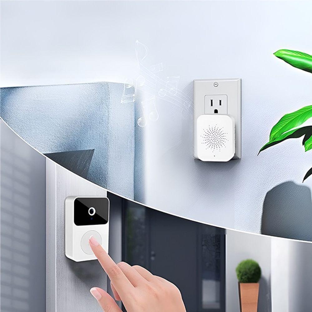 Campainha Inteligente Sem Fio Com Câmera De Vídeo Visão Noturna E Interfone Wi-fi - 3