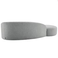 Divã Recamier Orgânico França 180cm Lado Esquerdo Bouclé Adj Decor Cinza - 6