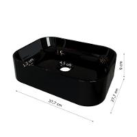 Gabinete Arm Banheiro Deli 2 Portas Com Cuba Oxford Preta Off White nature - 3