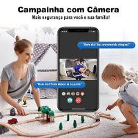 Campainha Wi-fi Inteligente Com Interfone Câmera De Vídeo E Visão Noturna Conexão Por App - 3