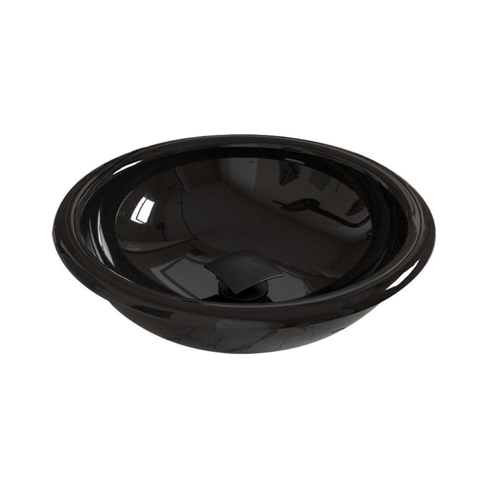 Kit Cuba De Apoio Ou Sobrepor Lume Com Válvula Click Black Preto Brilho - 1