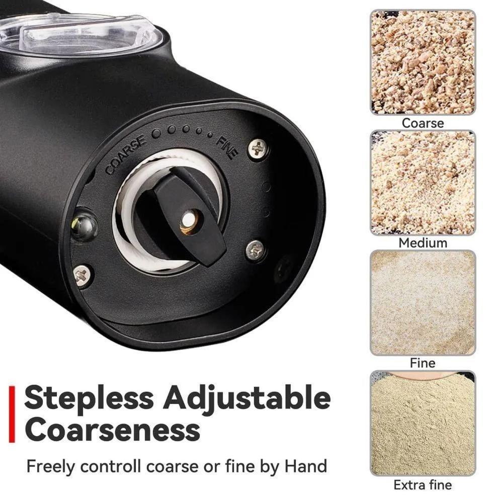 Kit 2 Moedor Elétrico Pimenta Sal Regulador De Moagem - 6